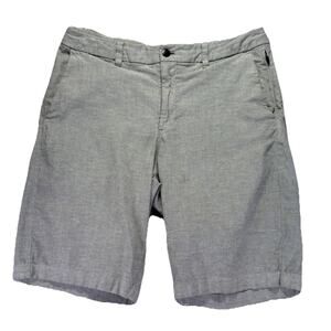 Lululemon Commission Short Relaxed Mens 33‎ Zip Fly Chino Flat Front Gray